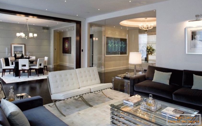 A luxus nappali modern kialakítása