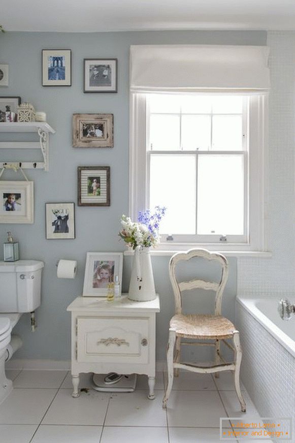 Szokatlan design a fürdőszobában stílusban egy cheby-elegáns
