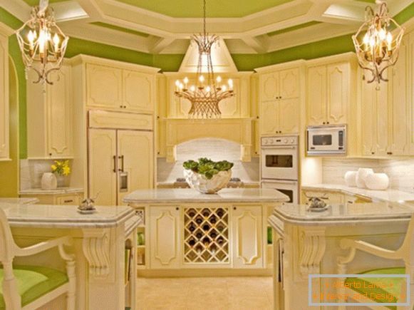 A klasszikus konyhák világos designja