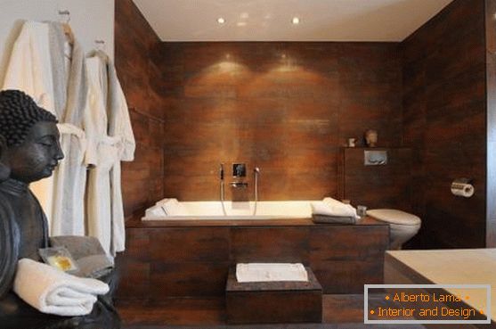 Ázsiai stílusú fürdőszoba + fürdő design
