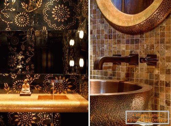 Glamour ázsiai stílusú fürdőszobák