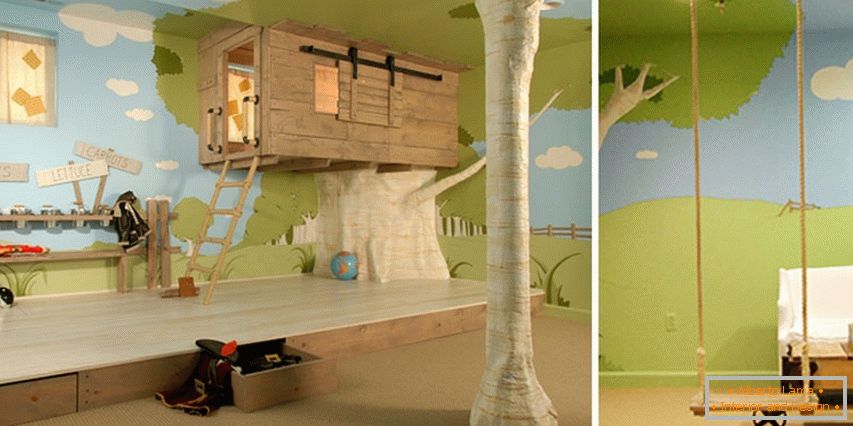Gyermek ház egy faház stílusában
