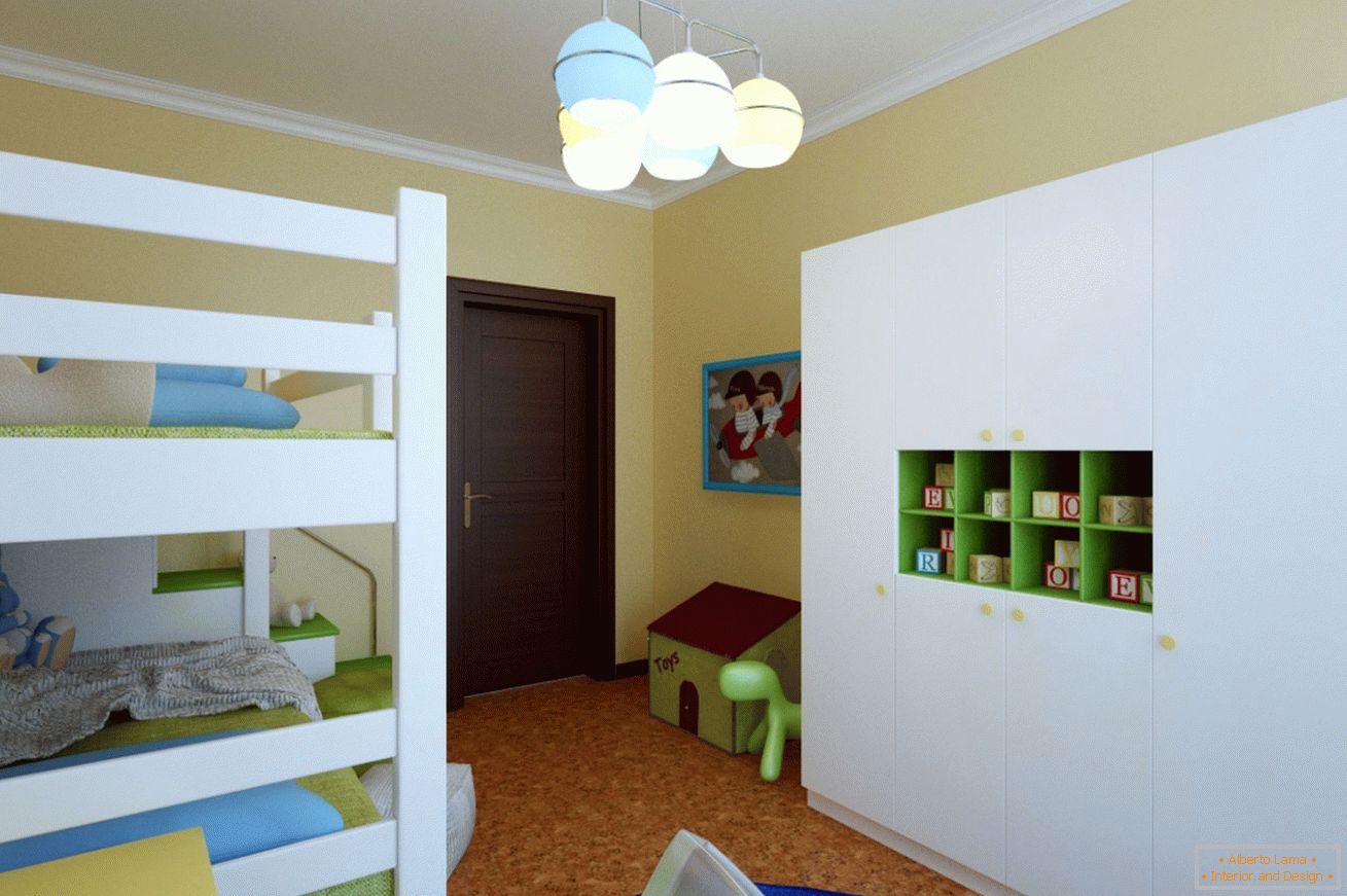 A gyermekek szobájának kialakítása két gyermek számára