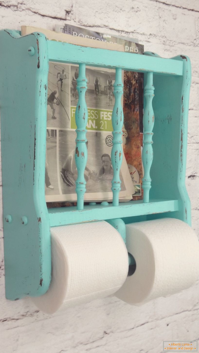 Turquoise Vintage Toalettpapír tartó