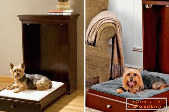 Összecsukható ágy egy kutya számára