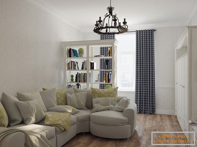 A mediterrán stílusban berendezett apartman csodálatos belső terének