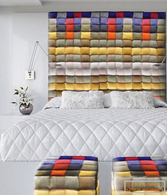 Textil-isgolovye-ágy-at-mennyezeti