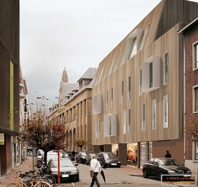 A2o Architecten, a középület homlokzatának felújítása Belgiumban
