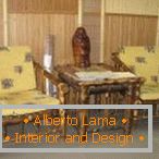 Asztal és székek bambuszból