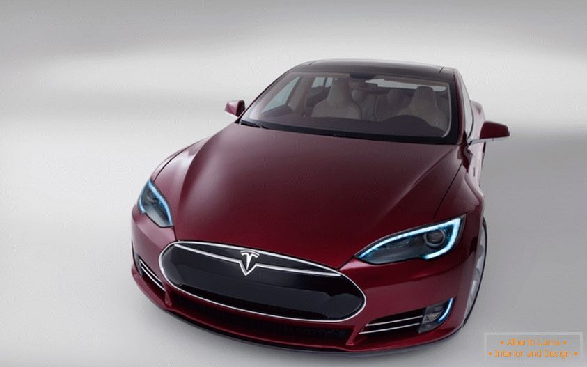 elektromos autó Tesla S silver