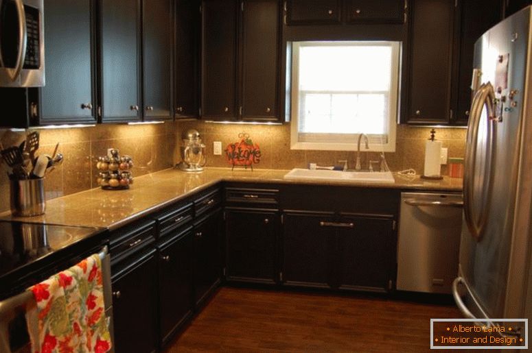 fekete-konyha-szekrény-luxus-konyha-gyönyörű festett fekete-konyha-szekrények-design-festés