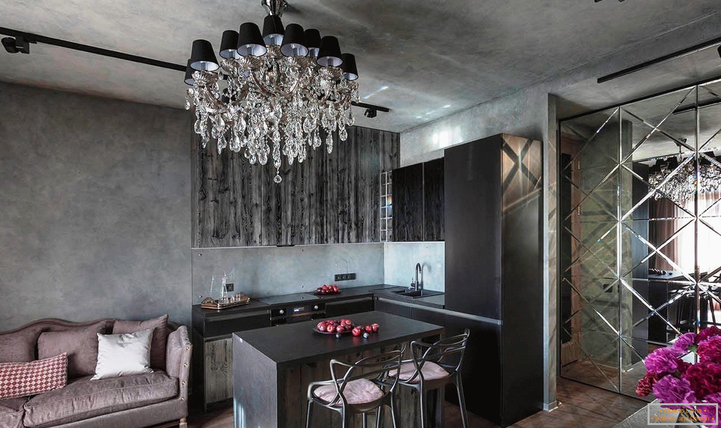 Luxus belső konyha-nappali