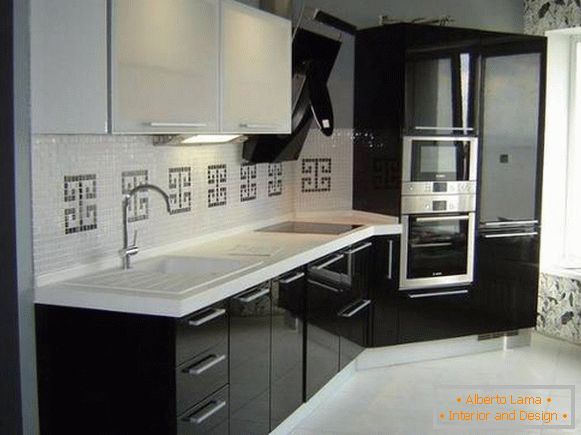 Fekete-fehér konyha, fotó 18