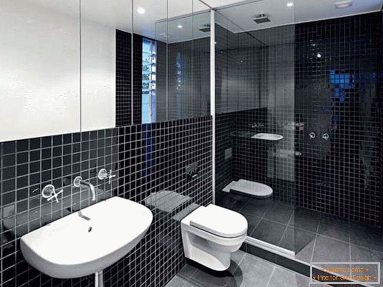 beauteous-best-modern-home-fürdőkádroom-designs-with-black-ceramic-wall-along-white-floating-washbasin-and-stainless-steel-faucet-also-white-toilet-along-rectangular-wall-mirror-with-fürdőkádroom-remodels