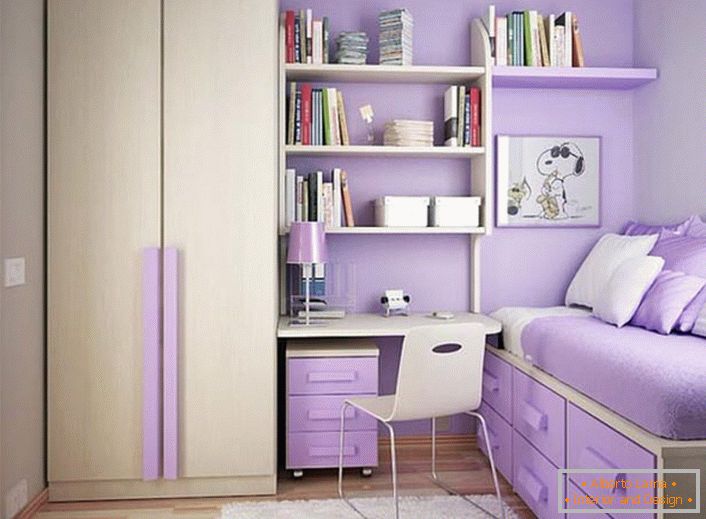 Gyermekszoba a minimalizmus stílusában a francia család házában.