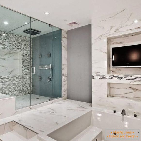 nagyméretű modern fürdőszoba design, 24. fotó