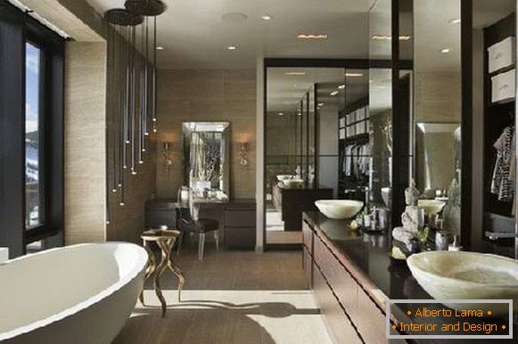 nagyméretű modern fürdőszoba design, 44. kép