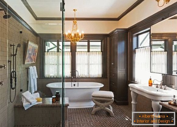 Luxus fürdőszoba egy magánház tervezésében