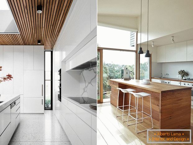 a modern stílusban felszerelt konyhák belső terei