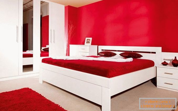 vörös hálószoba design, fotó 12