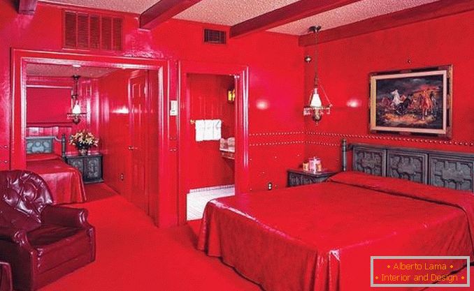 vörös hálószoba design, fotó 28