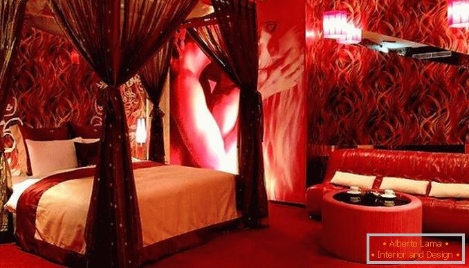 vörös hálószoba design, fotó 29