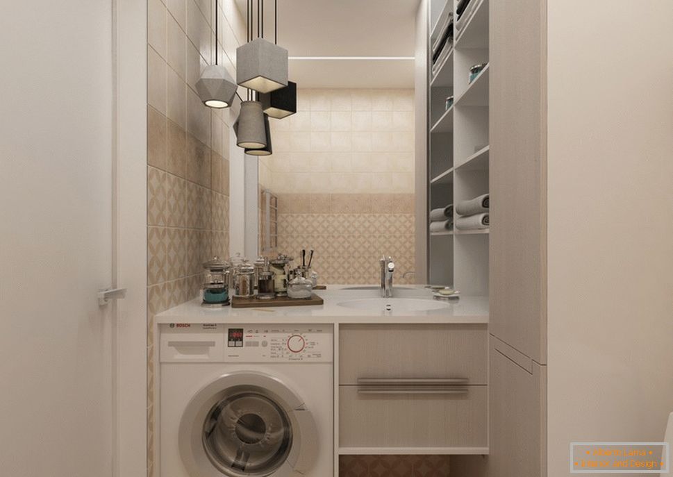 Fürdőszobai tervezés világos színekben - фото 2