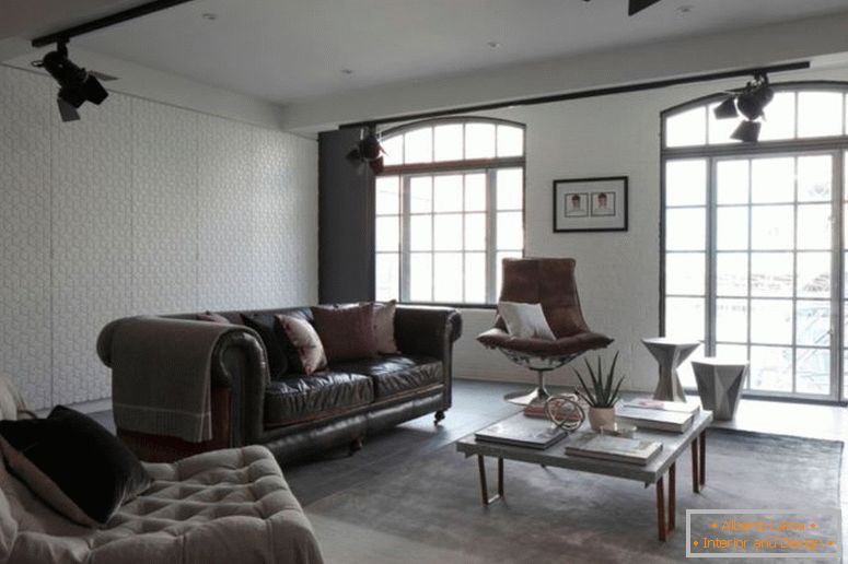 luxus-loft lakás-nappali-design