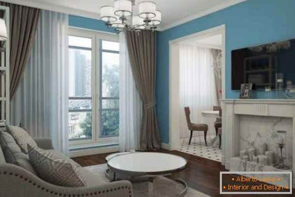 Luxus klasszikus stílusú stúdió apartman 40 nm-es - a nappali fényképe