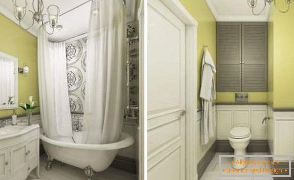 Ötletek a stúdióapartmanok kialakításához 40 négyzetméter M - klasszikus stílusú fürdőszobai fotó