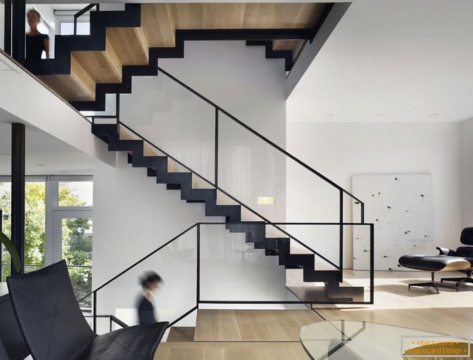 Modern ház lépcsője