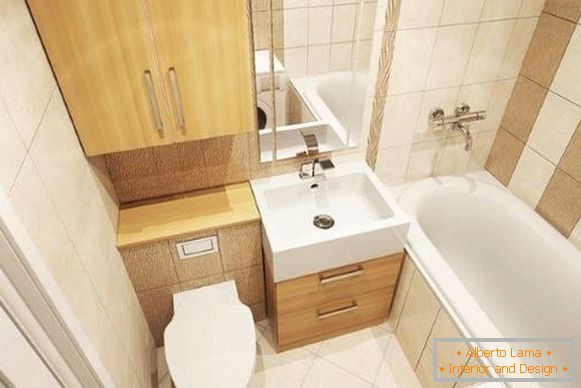 Egy kombinált fürdőszoba kialakítása - lineáris elrendezés