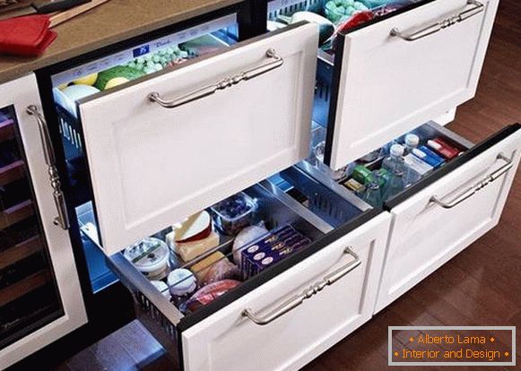 hűtőszekrényes kis konyha kialakítása, fotó 35
