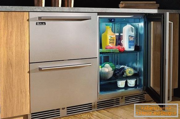 Hűtőszekrényes kis konyha kialakítása, fotó 36