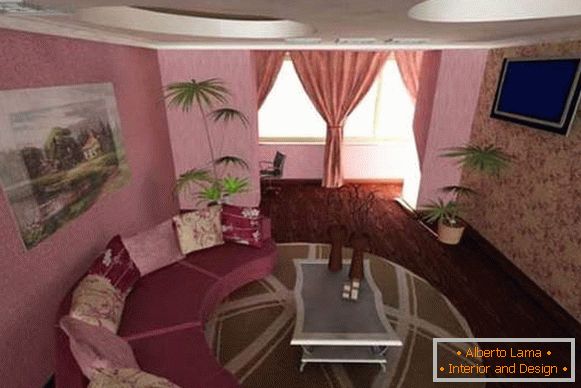 Kis szobák kialakítása a lakásban - a hall egy egyszobás Hruscsov