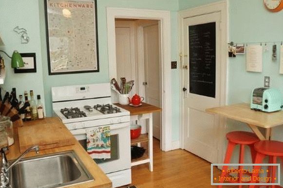 Divatos kis konyhák 2016 - fotók retro vintage stílusban