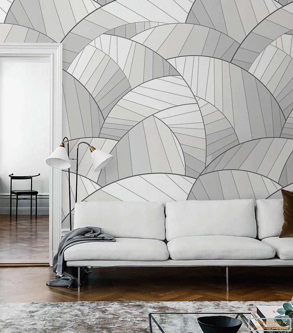 A falak geometriai rajza segít növelni a helyiséget