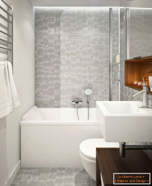 Luxus fürdőszoba kialakításában a lakás 45 nm-es fotó