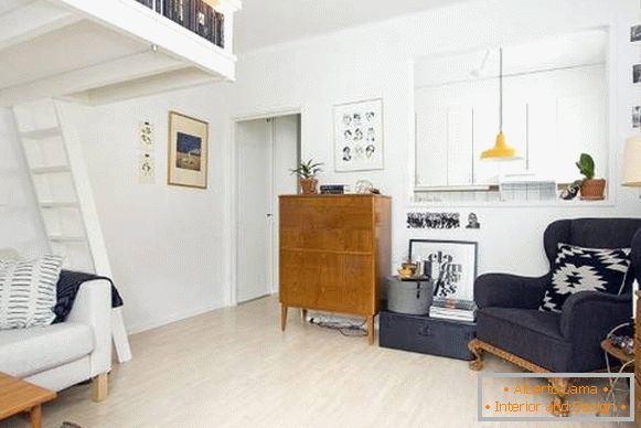 Egy 35nm-es egyszobás apartman skandináv dizájnnal