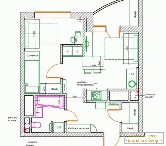 Design apartman-42 m2-es