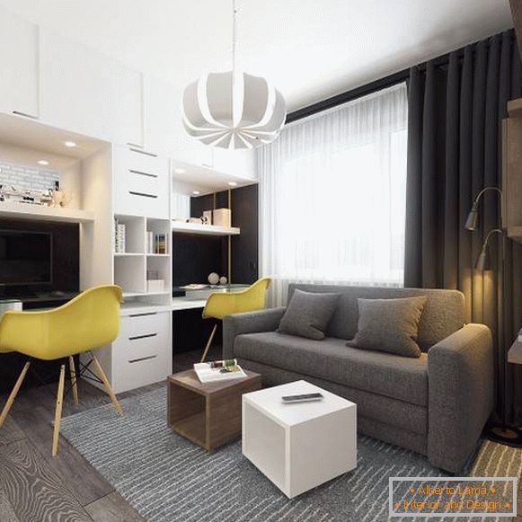 egy hálószobás apartman-40 m2-es kis nappali