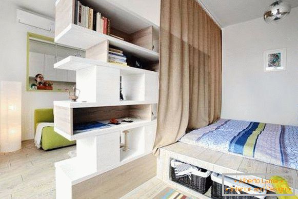 Hogyan rendezzék bútorokat egy egyszobás lakásban Fotó