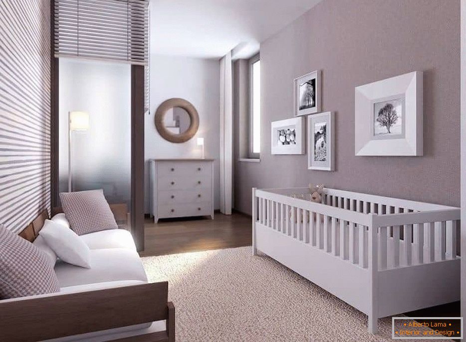 Egy szobás apartman egy csecsemővel rendelkező család számára