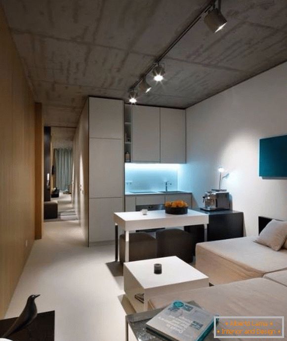Egyszobás apartman modern stílusban