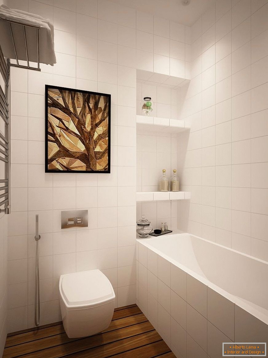 Fürdőszoba higiénikus zuhanyzóval és káddal