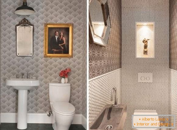 Szürke WC-design - kép modern ötletek 2017-ben