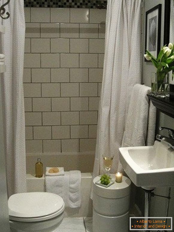 Kombinált kis fürdőszoba