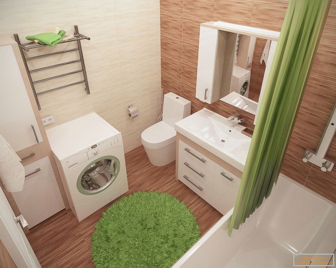 Gyönyörű fürdőszoba design 5 négyzetméter M