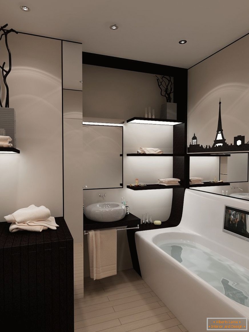 Gyönyörű fürdőszoba design