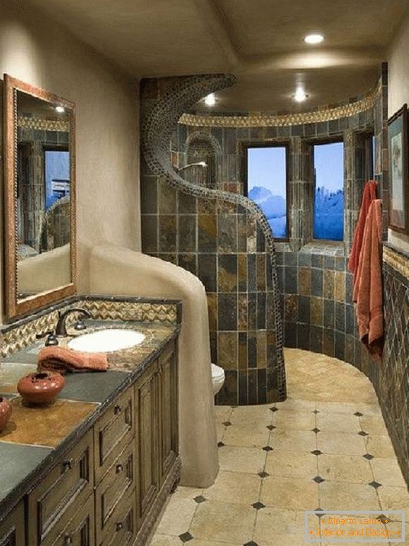 fürdőszoba design kombinált WC-vel, fotó 20